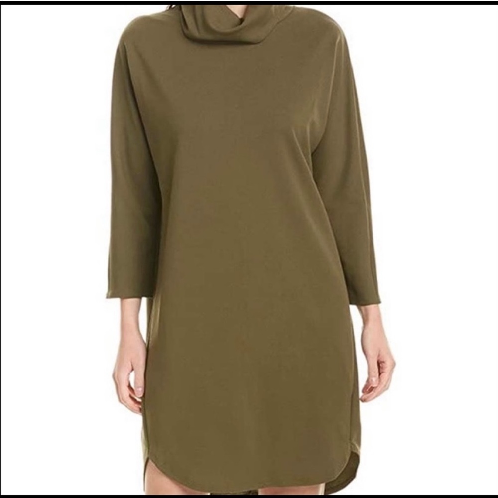 H by Halston Green Cowl Neck Dress Size M